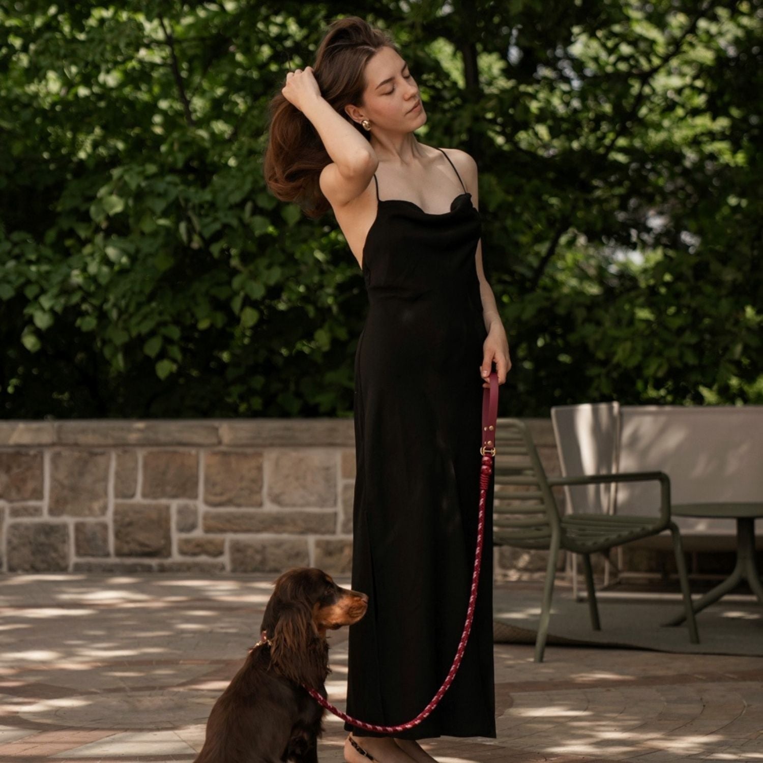 Burgundy Rose Leash - Catalina