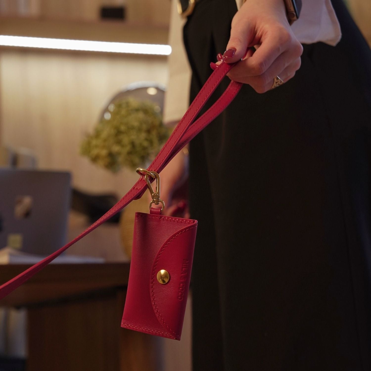 Burgundy Leather Leash