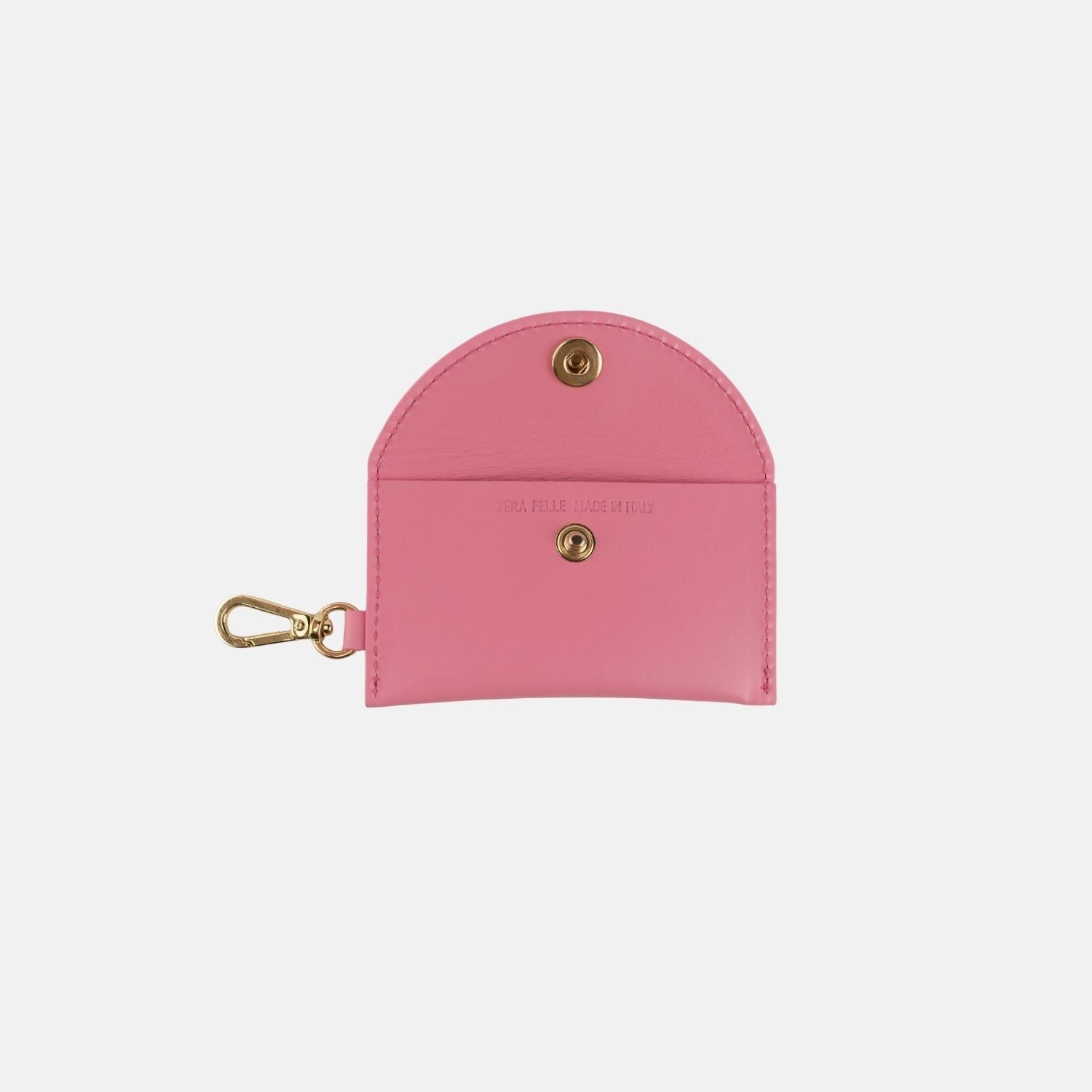 Pink Leather Poop Bag Holder