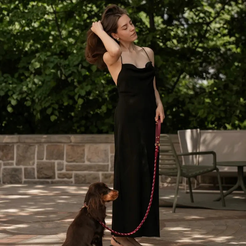 Burgundy Rose Leash - Catalina
