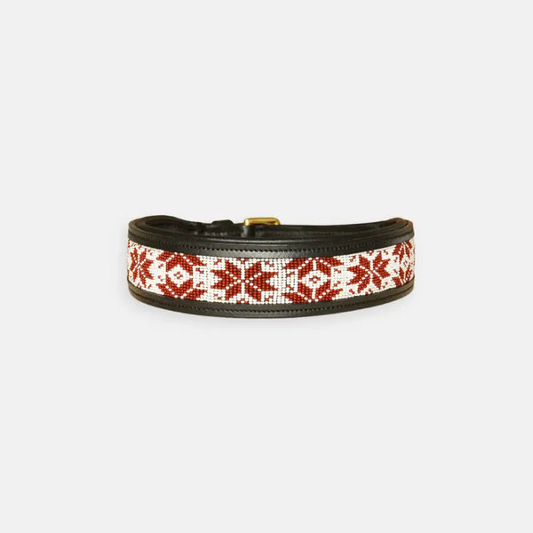 Sierra Leather Collar - Red