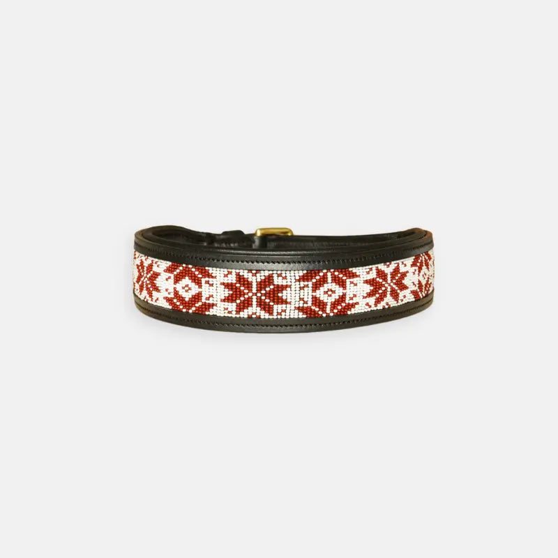 Sierra Leather Collar - Red
