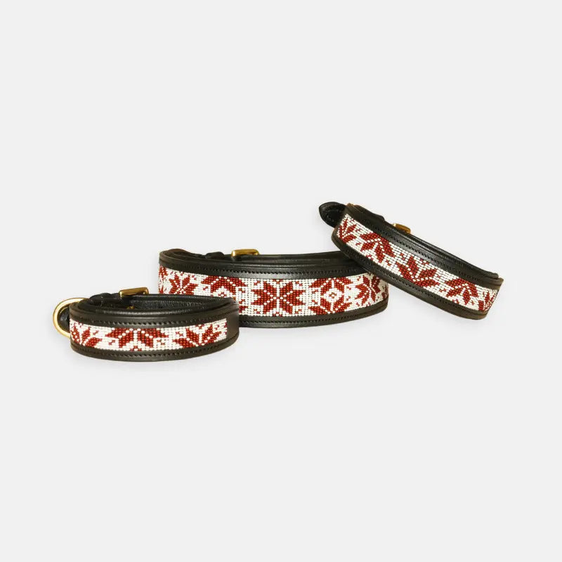 Sierra Leather Collar - Red