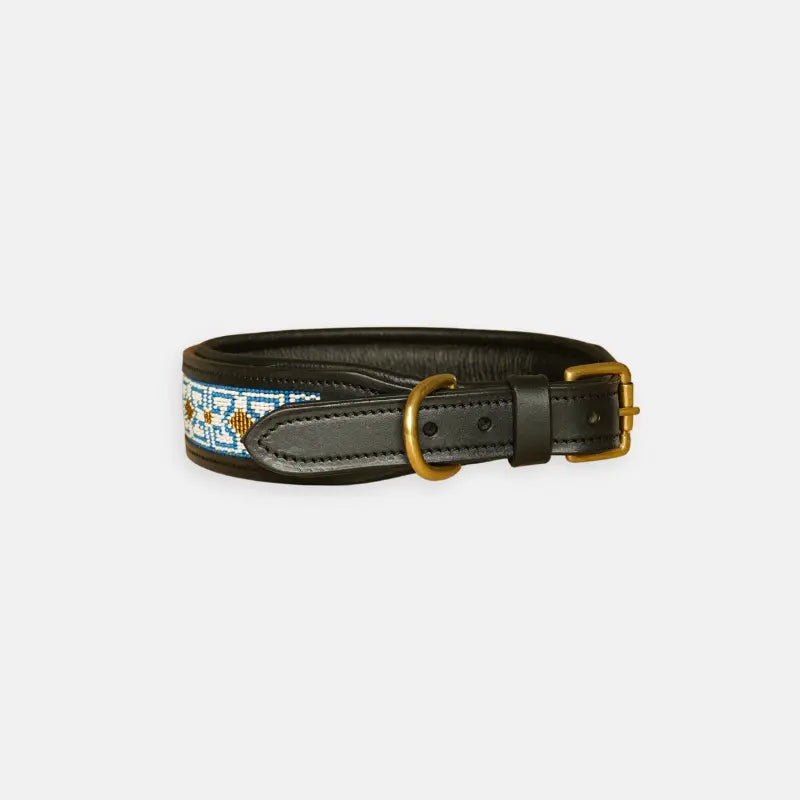 Sierra Leather Collar - Blue