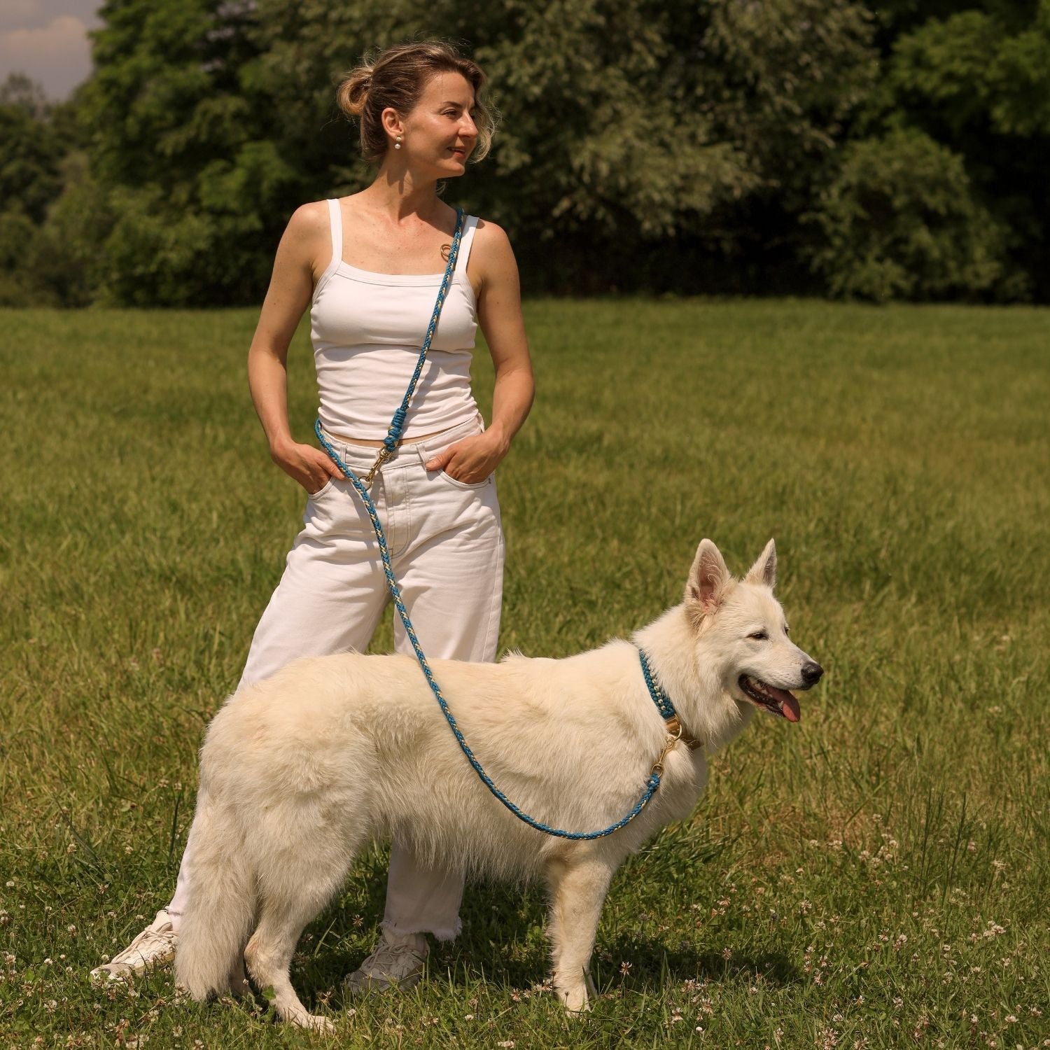 Hands - Free Turquoise Leash