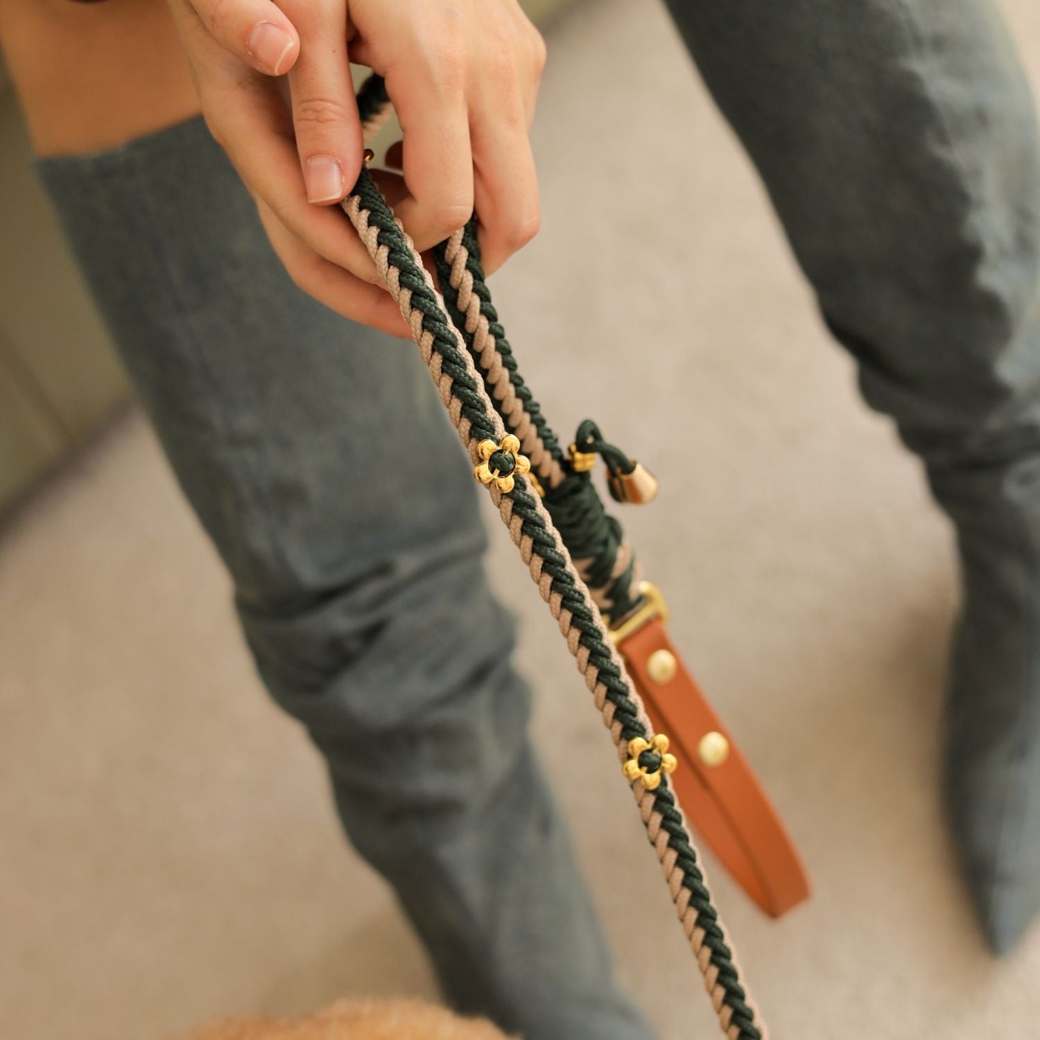 Rosalia Dark Green Leash