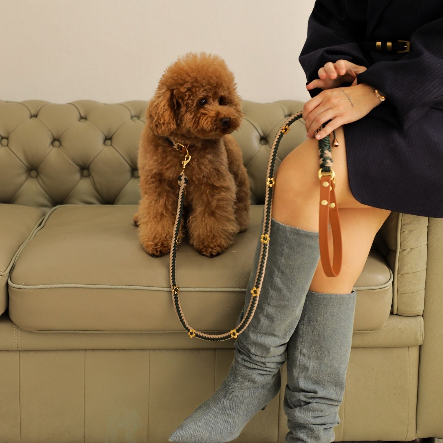 Rosalia Dark Green Leash