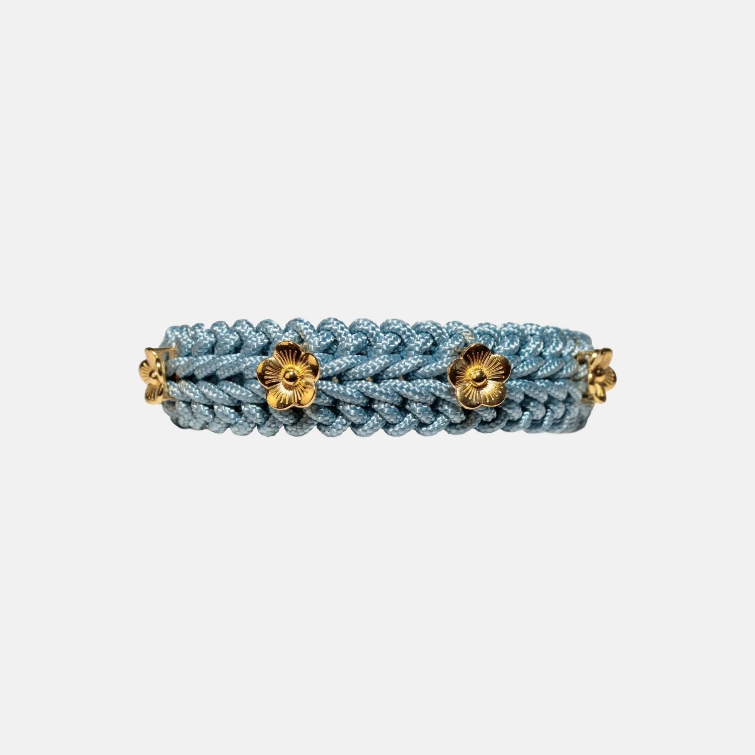 Collar gris azulado Flor
