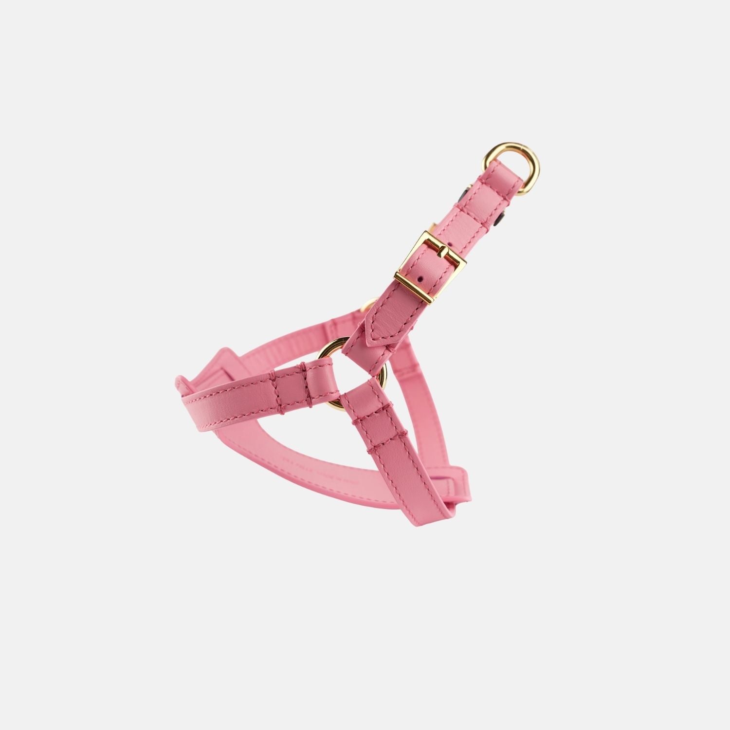 Italian Leather Harness – Pink & Gold