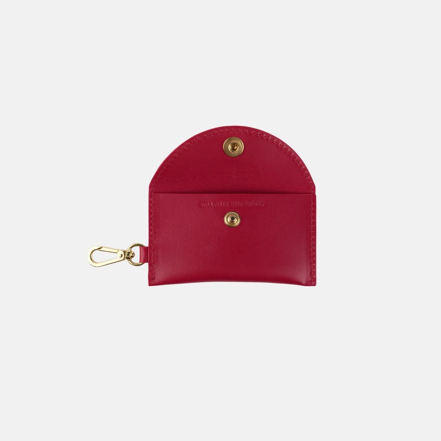 Burgundy Leather Poop Bag Holder